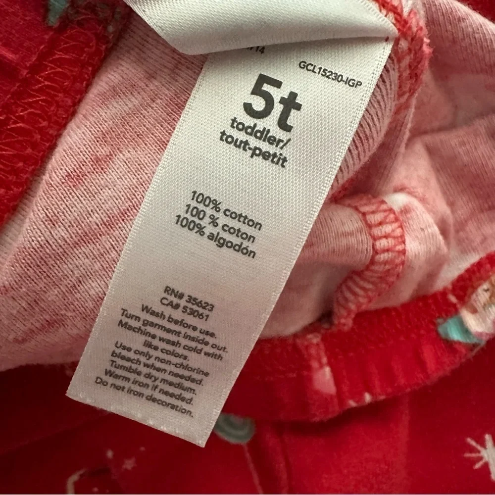 Carter’s Toddler Girl Long Sleeve Pajama Set Size 5T